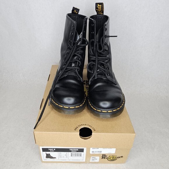 Dr Martens 1460 Women's Black Lace UP Eye Boots with Box - Picture 1 of 6